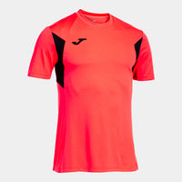 Joma Winner III Short Sleeve T-shirt (Junior) - Fluorescent Coral Black