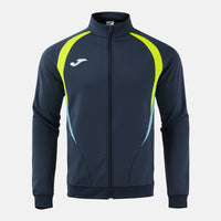 Joma Championship Full Zip Sweatshirt (Adult) - Fluorescent Yellow Dark Navy
