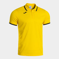 Joma Combi Premium Short Sleeve Polo (Adult) - Yellow Black