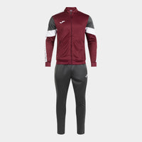 Joma Icono Street Tracksuit (Junior) - Dark Gray Burgundy
