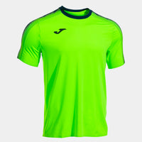 Joma Elite XI Short Sleeve T-shirt (Adult) - Fluorescent Green Navy Blue