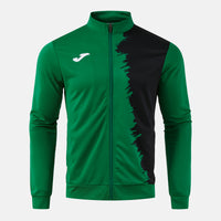 Joma City III Full Zip Sweatshirt (Adult) - Green Black
