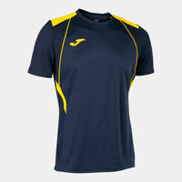 Joma Championship VII Short Sleeve T-shirt (Adult) - Navy Blue Yellow