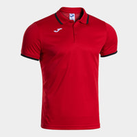 Joma Combi Premium Short Sleeve Polo (Junior) - Red Black