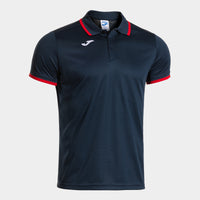 Joma Combi Premium Short Sleeve Polo (Adult) - Navy Blue Red